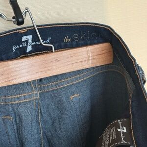 7 For All Mankind Men's Dark Blue Skinny Jeans